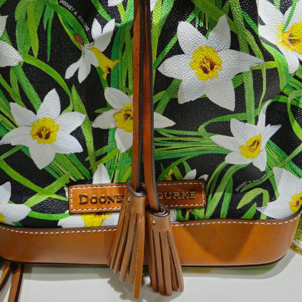 Dooney & Bourke Daffodil Drawstring Bucket Bag and Key Chain Purse - Picture 16 of 16